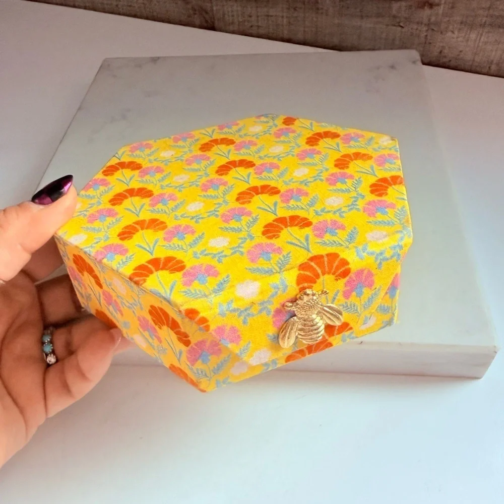 Anthropologie Annie Floral Jewelry Box